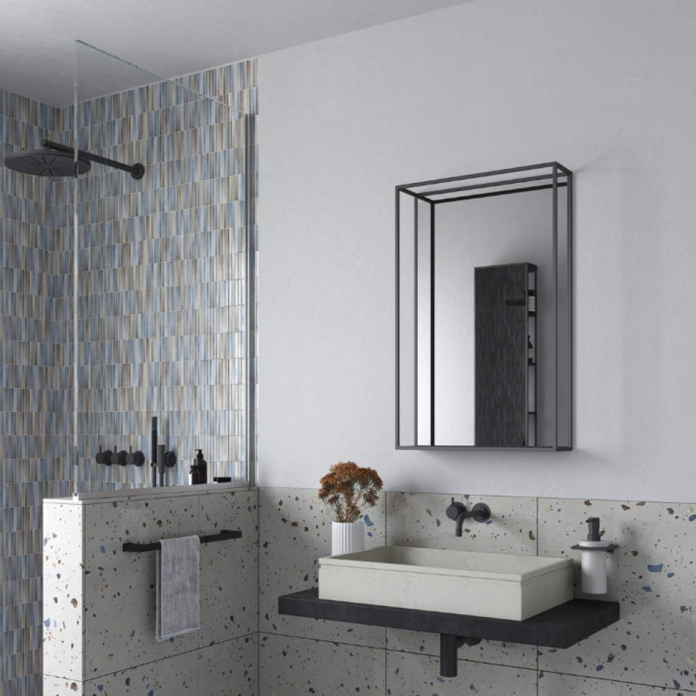 Product Lifestyle image of Origins Living Docklands Mirror with Shelf